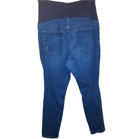 Old Navy Maternity Jeans Rockstar Super Skinny Full Panel Distressed Size 18 - Picture 3 of 8